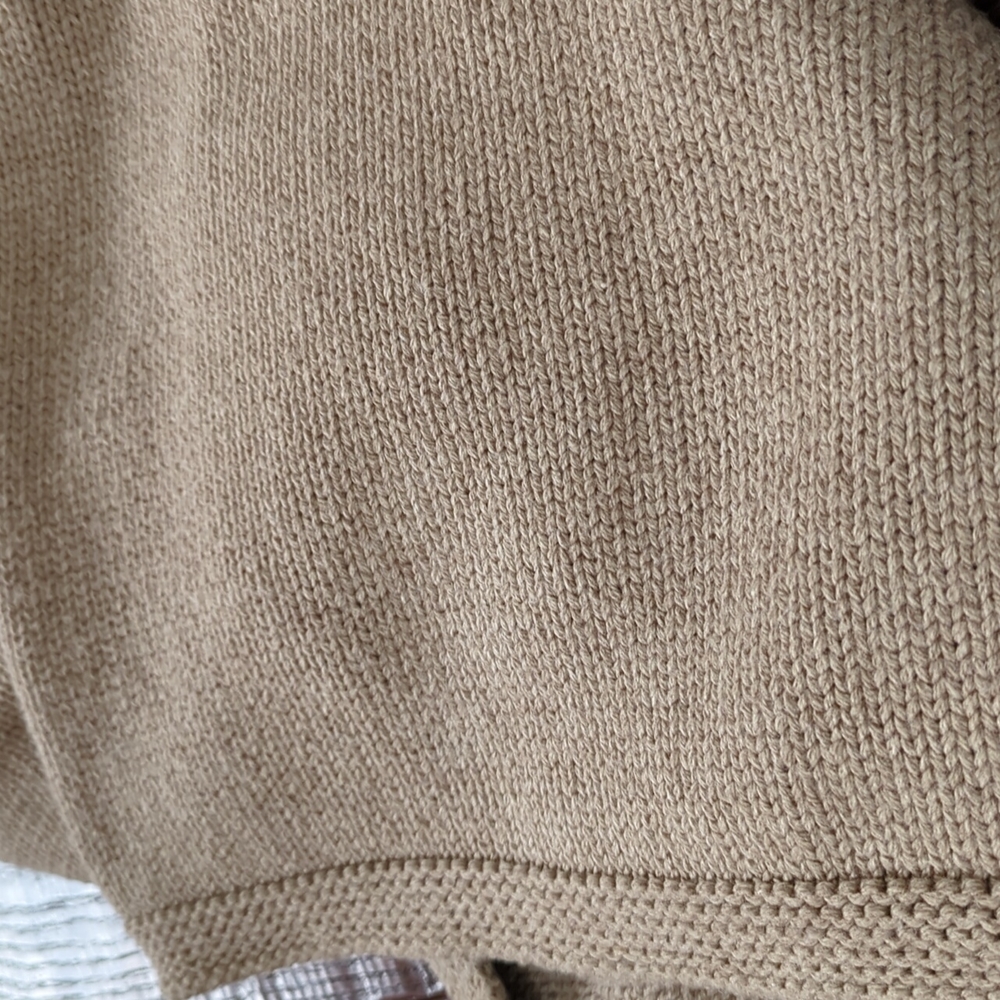 J. CREW I Oversized Tan Cotton & Wool Blend Open-Front Long Cardigan Sweater, XS - Picture 12 of 13